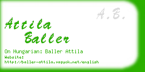 attila baller business card
